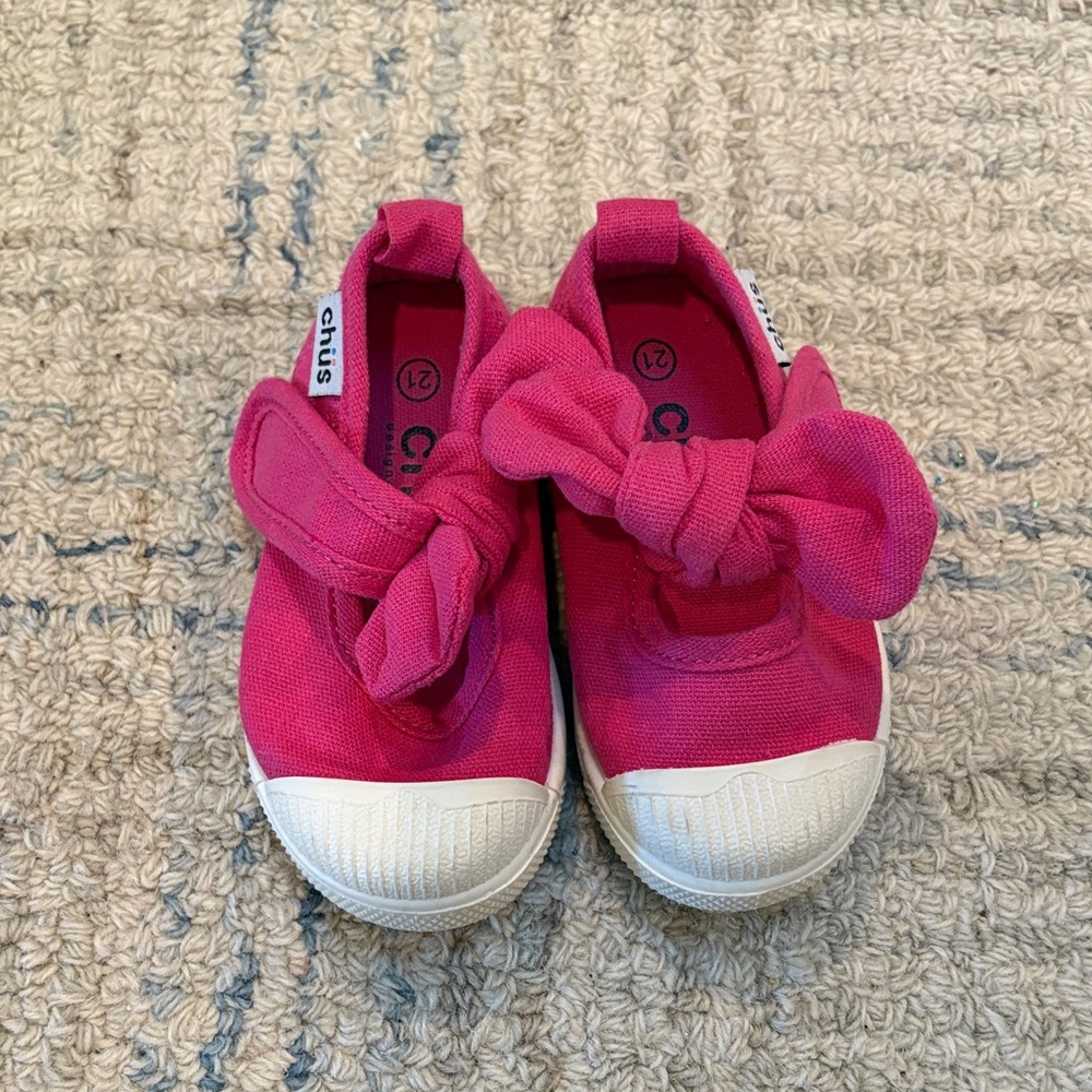 Chus Kids Pink Sneakers with Bow